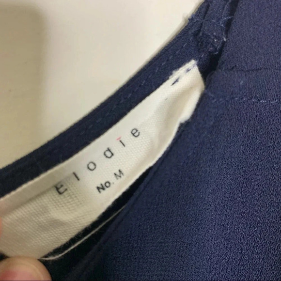 Elodie Navy Cold Shoulder Jumpsuit Size M - Picture 4 of 7